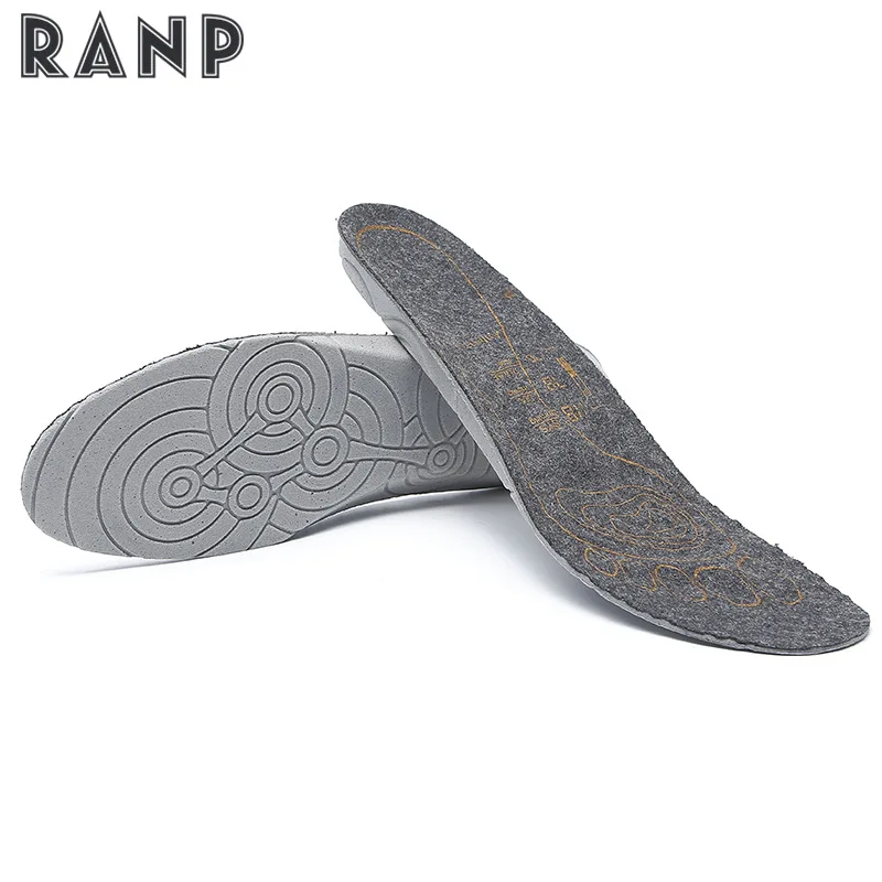 

Winter Insole Warm Shoe Pad Wool Felt Anti Foot Odor Sweat Shock Absorb Sport Orthotics Heated Insoles Flat Feet Soles For Shoes
