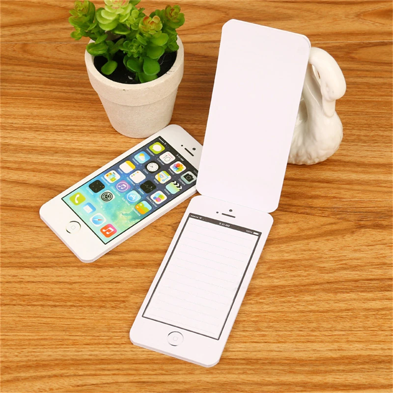 

Hot Sell Notebook Sticky Note Paper Cell Phone Shaped Notepad Planner 2017 Office Supplies New Creative Stationery Gift
