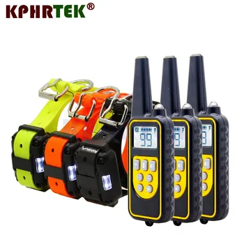 

3 Sets 800 meters Remote Dog Training Collar Rechargeable and waterproof KPHRTEK KP-DT01 880 40 10g9