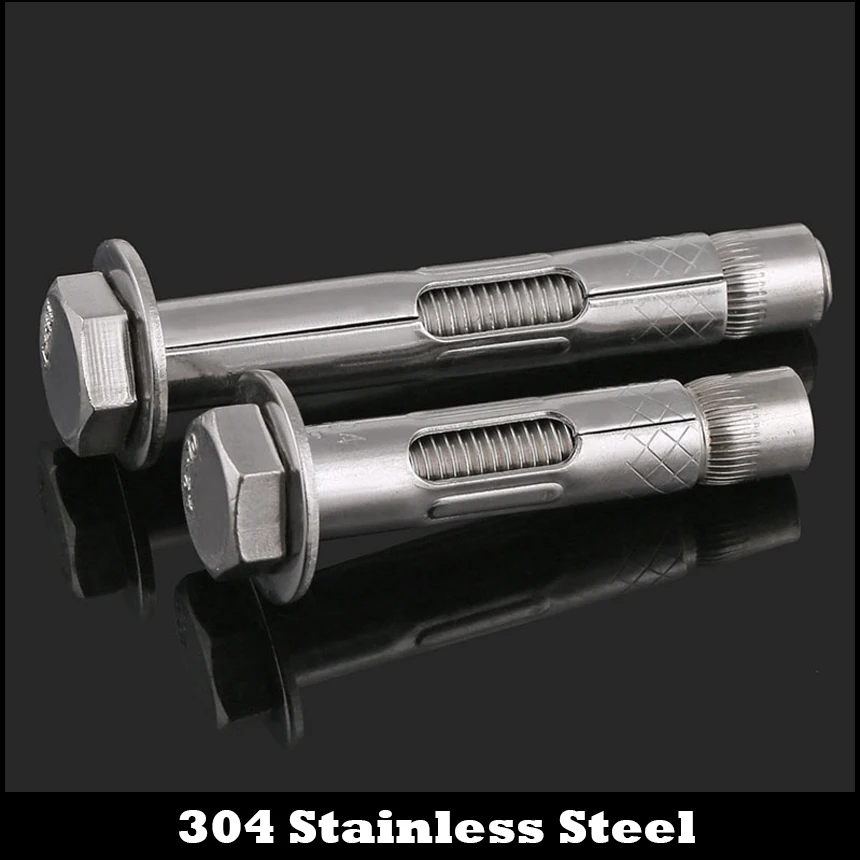 

M8 M8*100 M8x100 M8*120 M8x120 304 Stainless Steel 304ss External Hexagon Built-in Sleeve Expansion Screw Concrete Anchor Bolt