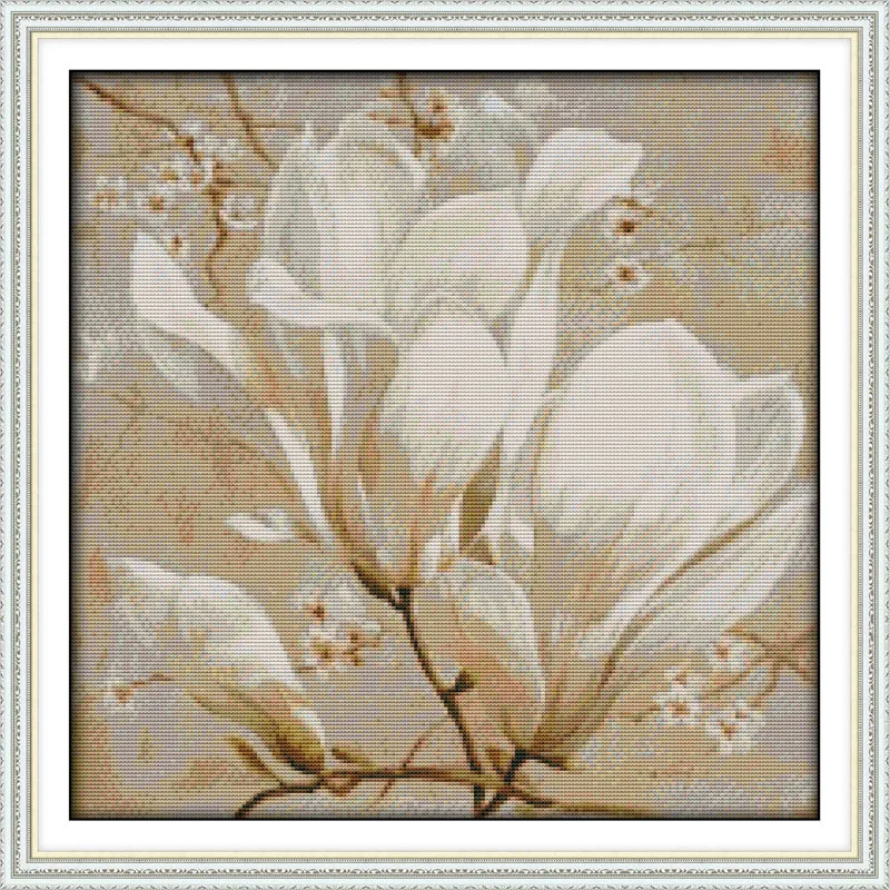 

Beautiful Magnolia flower Printed Canvas DMC Counted Chinese Cross Stitch Kits printed Cross-stitch set Embroidery Needlework