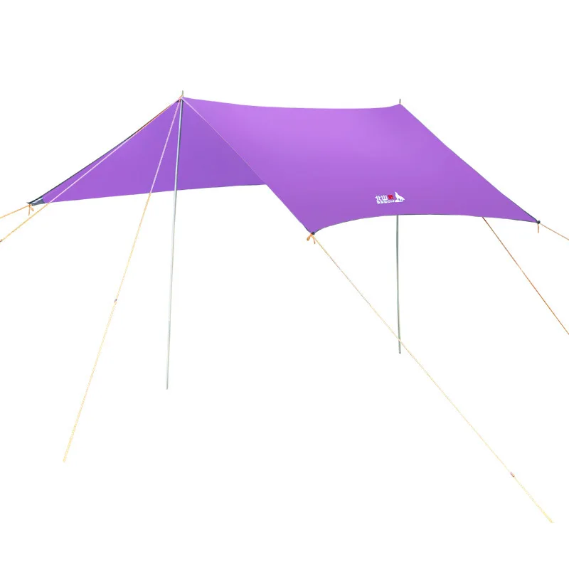 OutdoorSilver покрытие анти УФ Сверхлегкая Солнцезащитная палатка водонепроницаемый пляжный зонт тент Пергола тент брезент для кемпинга Sunshelter - Цвет: Лиловый