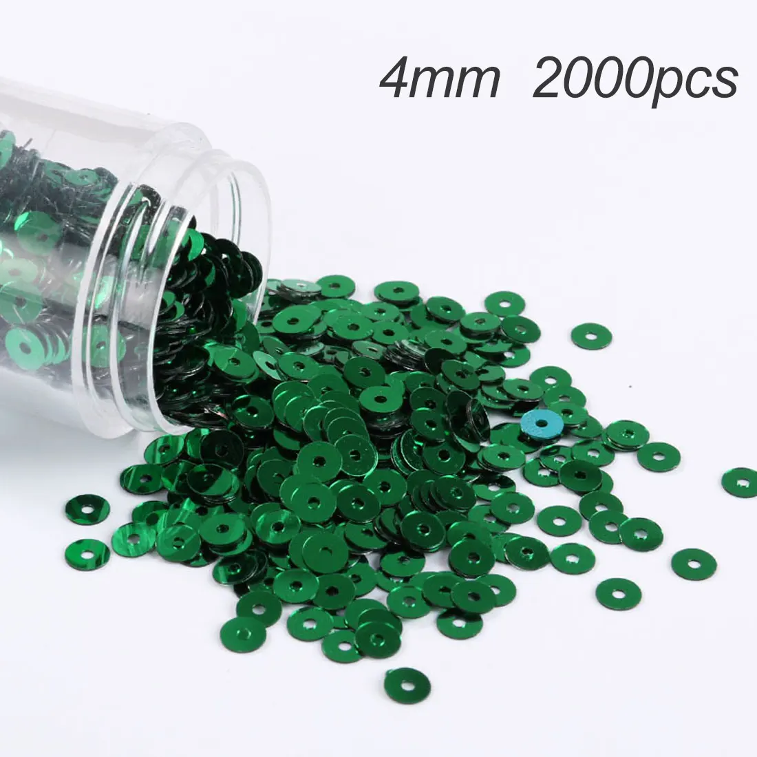 2000Pcs(10g) 4mm Matting Sequin PVC Flat Round Dull Polish Sequins Paillettes Sewing Wedding Craft Women Garments Accessories - Цвет: Silver and Dark Gree