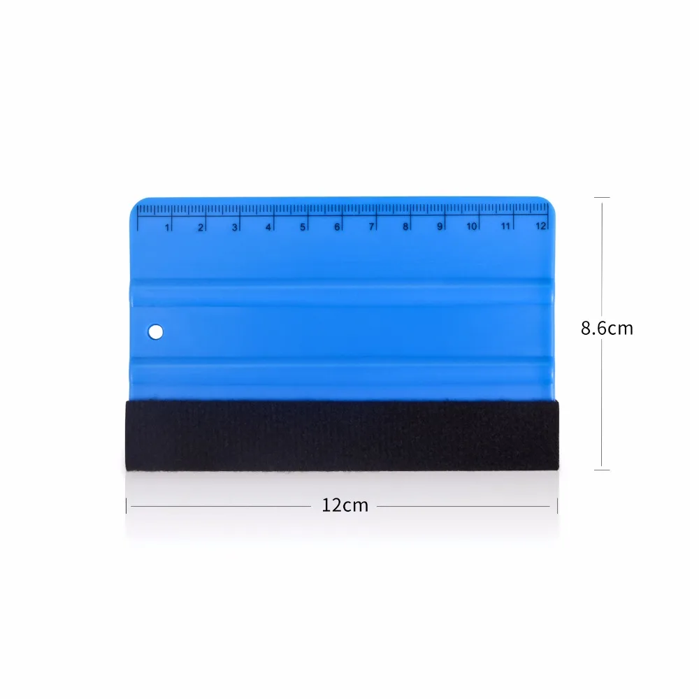 

EHDIS Vehicle Scale Carbon Fiber Felt Squeegee Window Tints Tool Car Accessories Vinyl Film Car Wrapping Cleaning Card Scraper