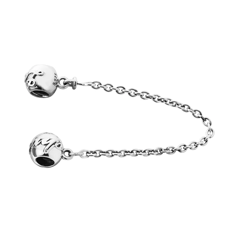 

Fits for Pandora Charms Bracelets Love Always Safety Chain Beads 100% 925 Sterling-Silver-Jewelry Free Shipping