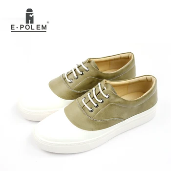 

2018 E.POLEM New Fashion Summer Shoes Men Low-Upper Lace-Up Shoes Contrast Color INS Casual Men's Shoes