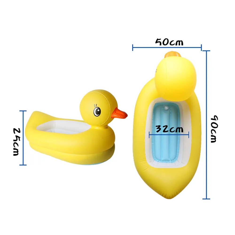 Складной детская ванночка детский надувной бассейн маленькая Желтая утка мультфильм защита окружающей среды ванна маленькая Желтая утка