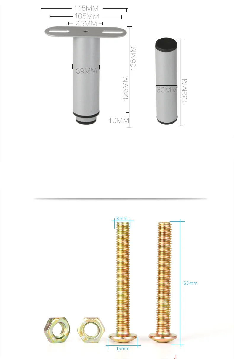 1 шт. Регулируемая Высота 12,5-21,5 см ножки для мебели телескопические круглые ножки для кровати ножки для дивана фиксированные опорные ножки оборудование для кровати стояк