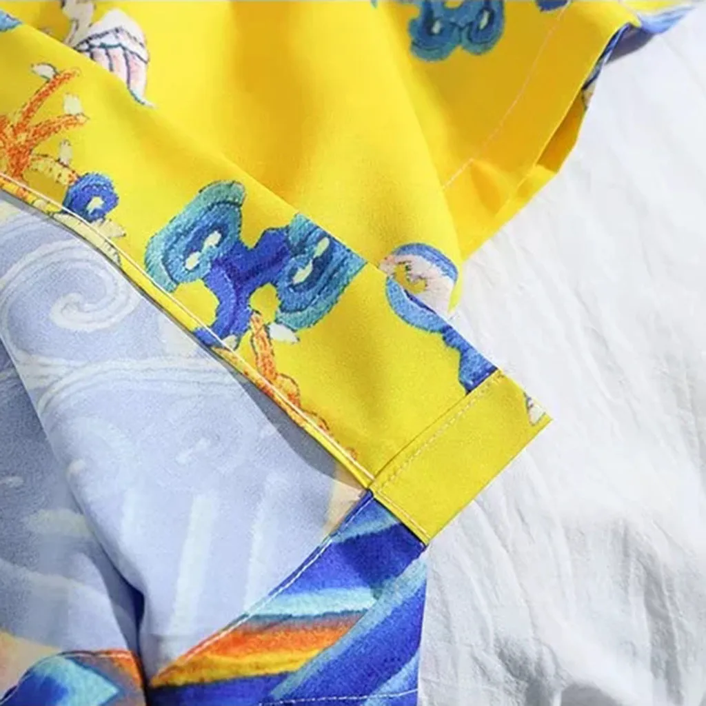 Harajuku мужские топы кимоно кардиган пальто лето весна одежда мужской свитер индивидуальность печати Блузка для мужчин верхняя одежда Горячая