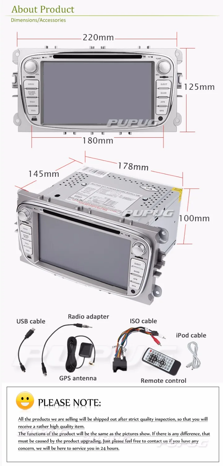 Sale Car DVD Player FOR ford FOCUS /MONDEO 2012 2013 2014 2015 Microphone BT GPS Navigation Bluetooth Radio Rear Camera included 5