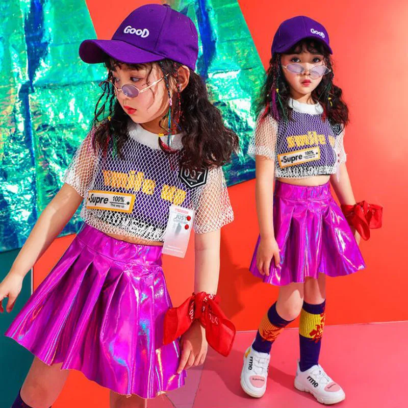 Детские юбки для бальных танцев в стиле хип-хоп; танцевальные костюмы для девочек и мальчиков; одежда для джазовых танцев; свободные топы; футболки для выступлений