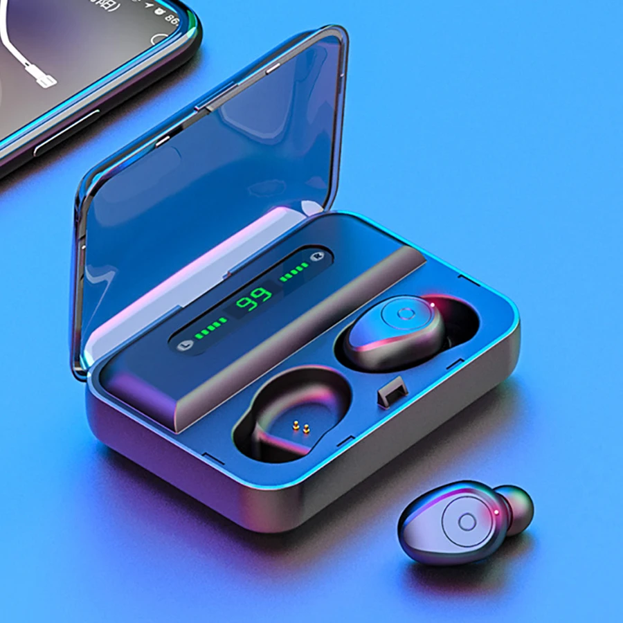 

5.0 Bluetooth Earphones TWS Wireless Headphones Blutooth Stereo Earbuds with Mic Sport Headset For Iphone Xiaomi Phones
