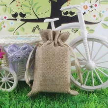 14*18 см 1000 шт джутовые рождественские подарочные сумки хлопчатобумажная ткань, мешок со шнурком мешочки муслин сувенир для свадебной вечеринки держатели упаковочные сумки