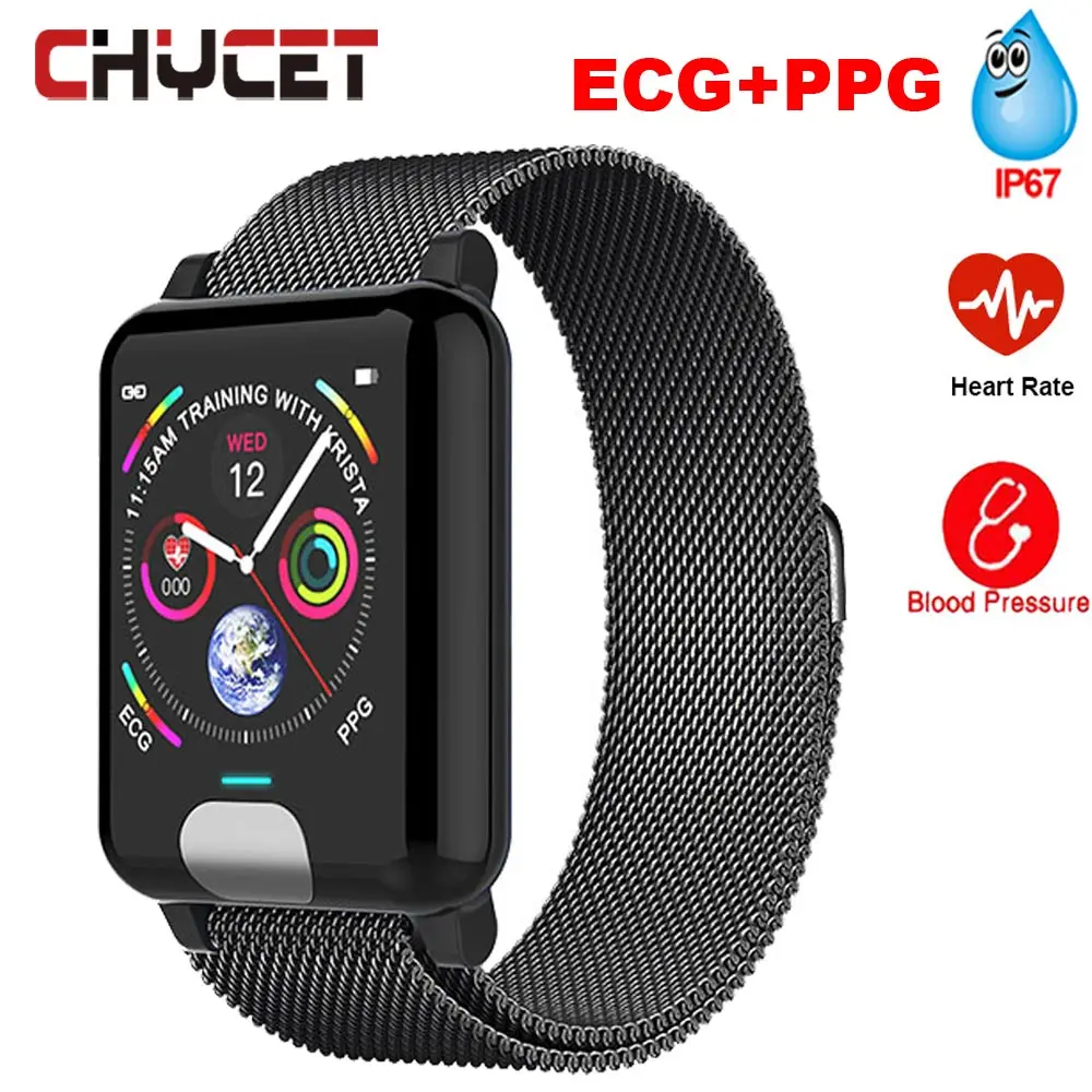 

Smart Band Blood Pressure ECG PPG Watch Fitness Tracker Waterproof IP67 Heart Rate Monitor GPS Activity Tracker Women Men Watch