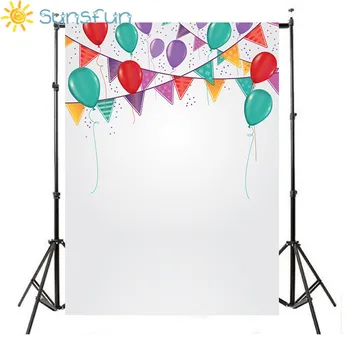 

Sunsfun Photo Backdrops Happy Birthday Balloons Flags Cute Baby Backgrounds for Photo Studio Christmas Photo Backdrop HB56