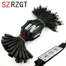 1 шт. черный цвет 12 в 24 В мини 3key светодиодный диммер мини светодиодный контроллер с DC разъемом 12A хорошее качество