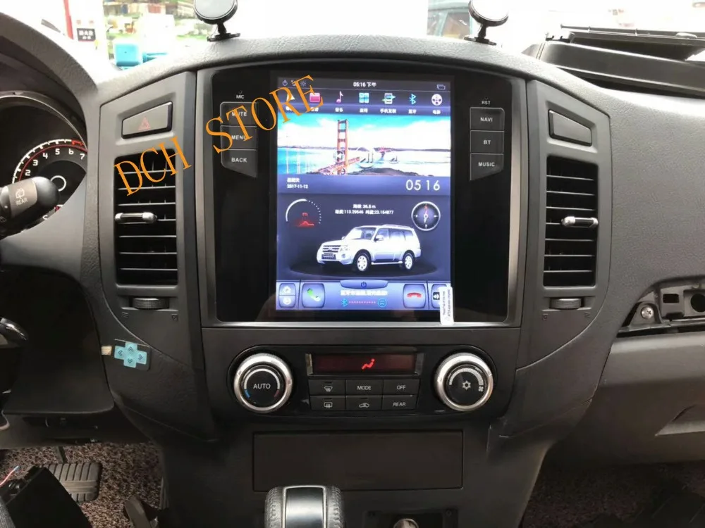 10,4 дюймов Tesla стиль Android 8,1 автомобильный DVD gps плеер для MITSUBISHI pajero V97 V93 2006- Shogun Montero 2006 PX6 CARPLAY