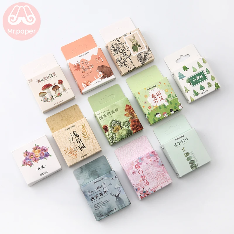 

Mr.paper 11 patterns Cute Diary Stickers Scrapbooking Flower Plant Forest Series Planner Japanese Kawaii Deco Stationery Sticker