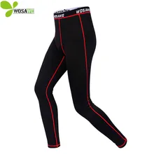 WOSAWE зима Для мужчин Велоспорт Брюки Колготки Термальность флис бег велосипед одежда Костюмы базы Слои Спорт сжатия нижнее белье