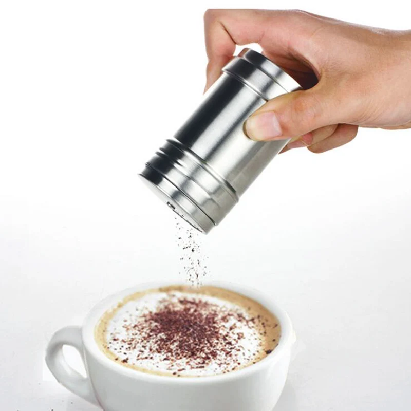 1Pc Stainless Steel Chocolate Sugar Shaker Coffee Dusters Cocoa Powder Cinnamon Dusting Tank