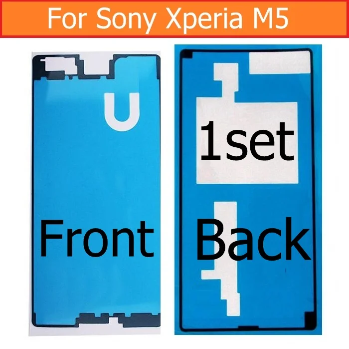 Дисплей клейкая лента для sony Xperia M5 e5603 e5606 e5653 сзади стекло Корпус Водонепроницаемый клей для sony M5 3M клейкая лента - Цвет: 1set Front and Back