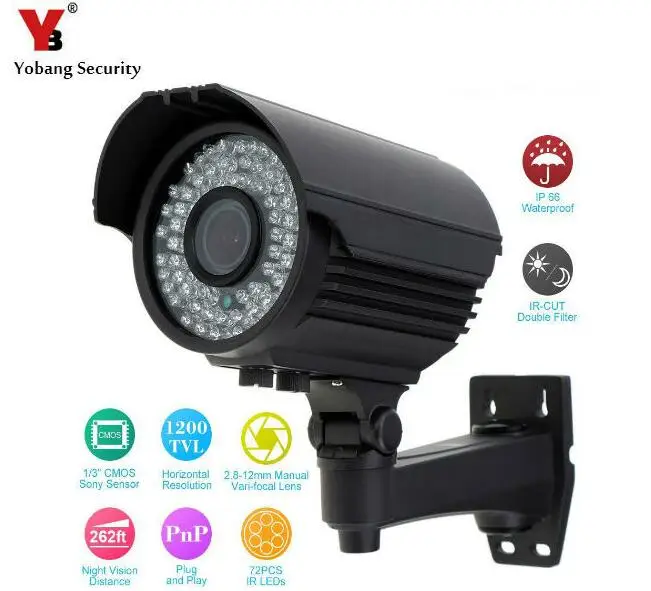 

Yobang Security-Wifi Surveillance IP Camera 720P Onvif IR-Cut Audio Recording Network Outdoor Monitor For Baby/Elder Care