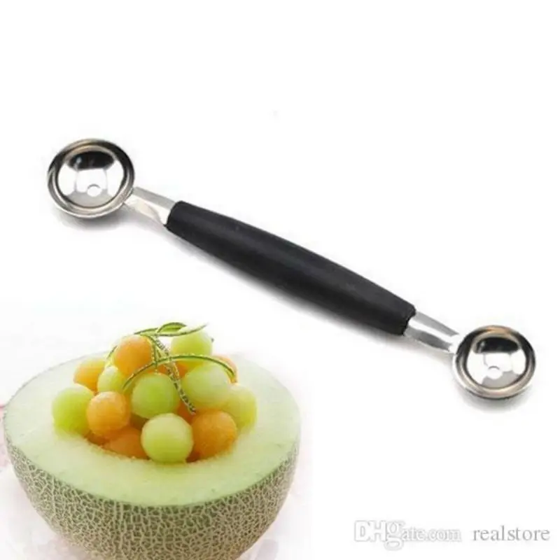 2pcs/lot New Arrivals Kitchen Craft Double Ended Stainless Melon Fruit