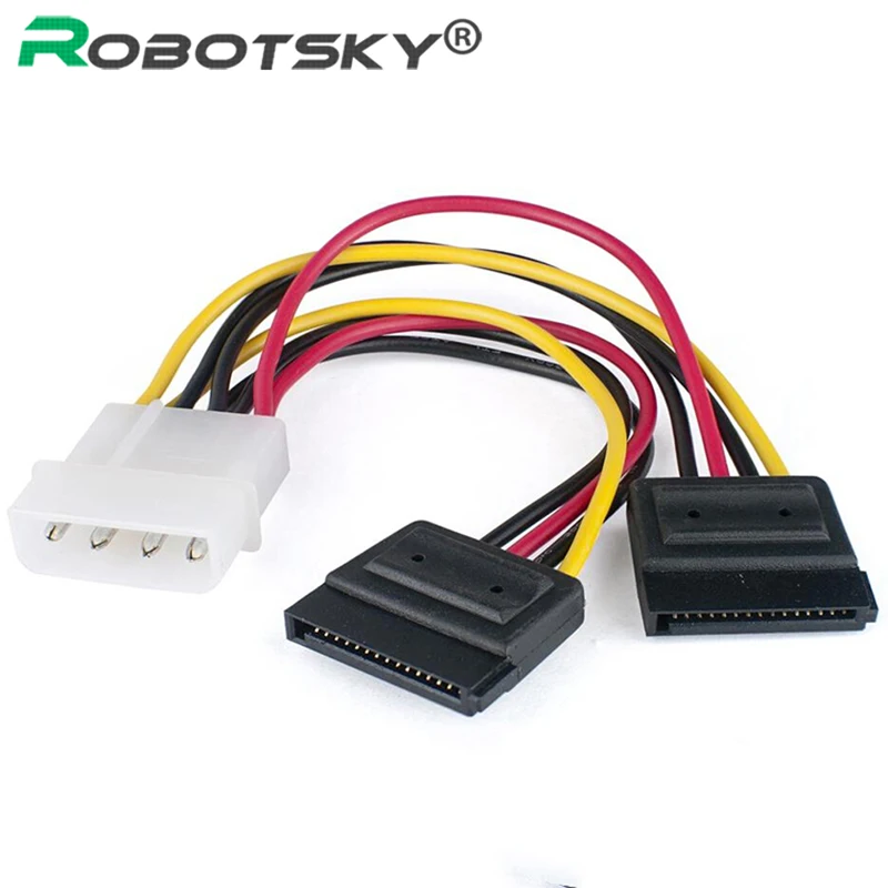 Robotsky 4 Pin IDE Molex Female до 2 из 15 Pin Female Serial ATA SATA адаптер жесткого диска HDD мощность жесткие диски кабель питания