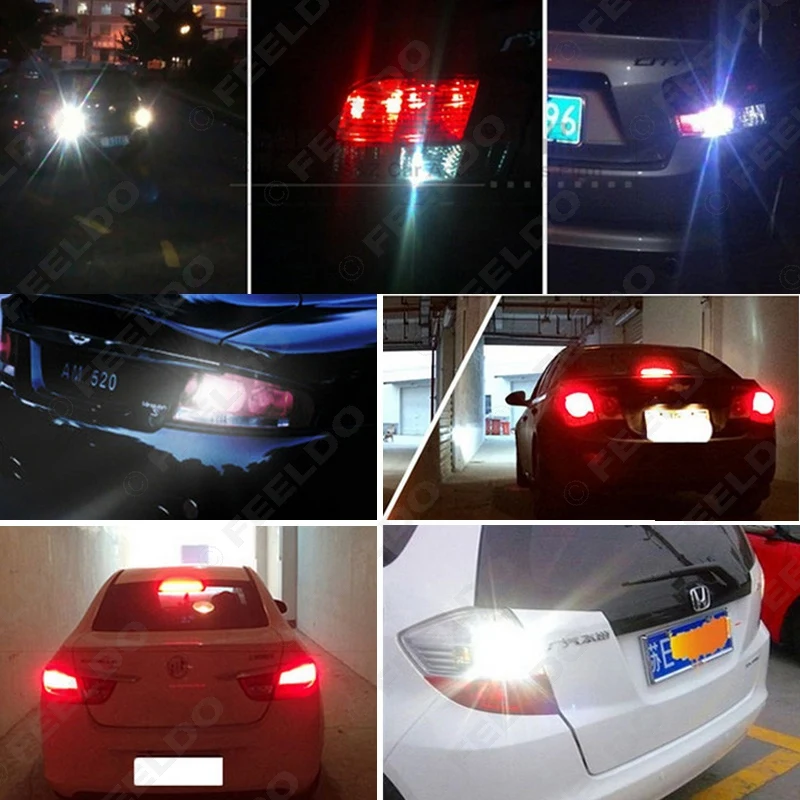 FEELDO 1 шт. автомобильный 1156 BA15S S25 COB 12SMD светодиодный задний сигнал резервный Стоп
