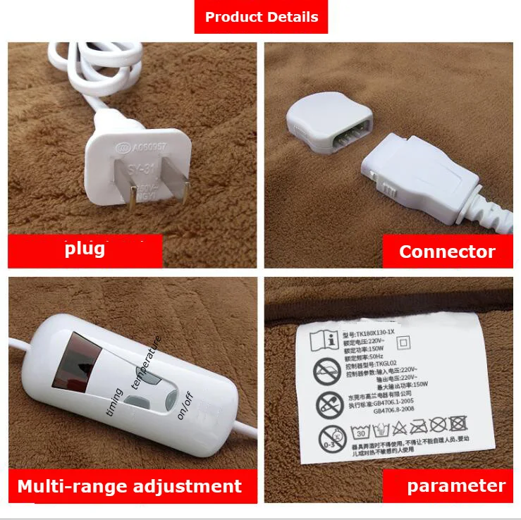 220 В водонепроницаемое электрическое одеяло, двойное электрическое одеяло с подогревом, коврик с одним контролем, для общежития, спальни, ковер с подогревом