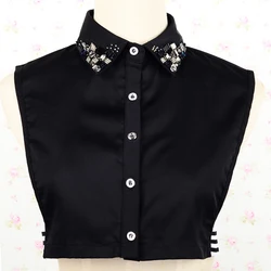 Fashion Fake Collar black/white Women Detachable Collars new cotton diamond Shirt Sweater Fake Collar Women's accessories Fashion Fake Collar black/white Women Detachable Collars new cotton diamond Shirt Sweater Fake Collar Women's accessories
