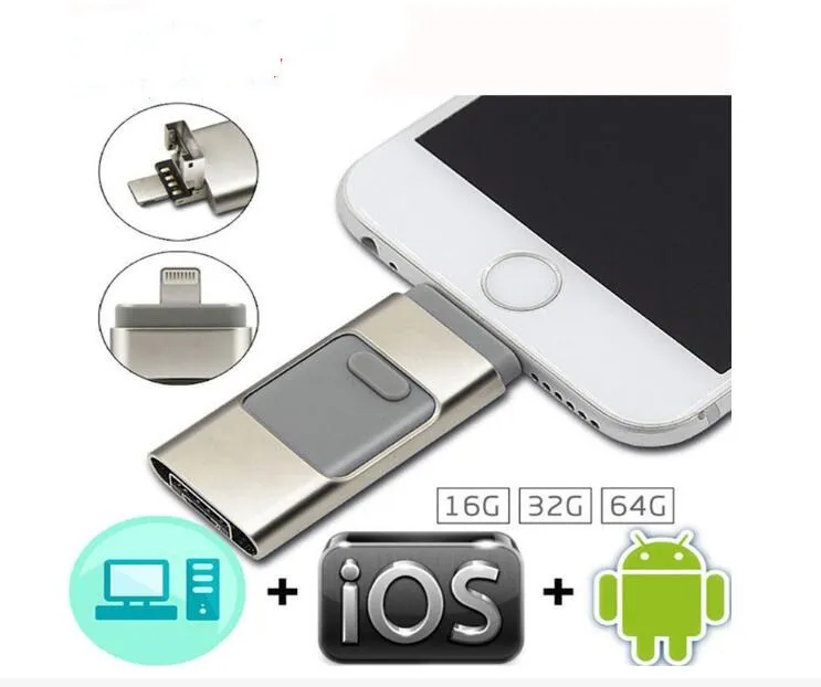 USB флеш накопитель Lightning 3 в 1 32 ГБ 0|USB флэш-накопители| |