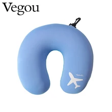 

Vegou Microbeads U-Shape Neck Pillow Car Airplane Travel Pillows Kissen Aircraft Pattern Blue/travel pillow Neck/Sleep Pillow