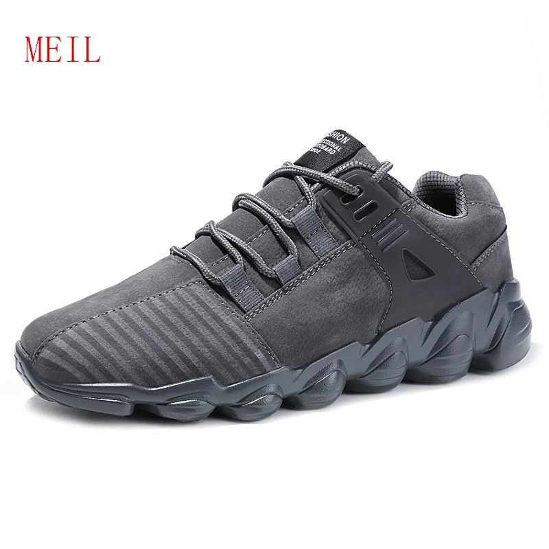 

Thick Sole Suede Youth Mans Sneakers Designers 2019 Brand Fashion Mens Casual Shoe Leisure Antiskid Sneaker Mens Walking Shoes