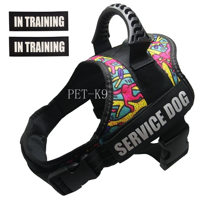 

PET-K9 Service Dog Harness, Service Dog Vest, Big Dog Soft Reflective No Pull Harness, Adjustable ,Comfy Soft Padding, Pet Vest