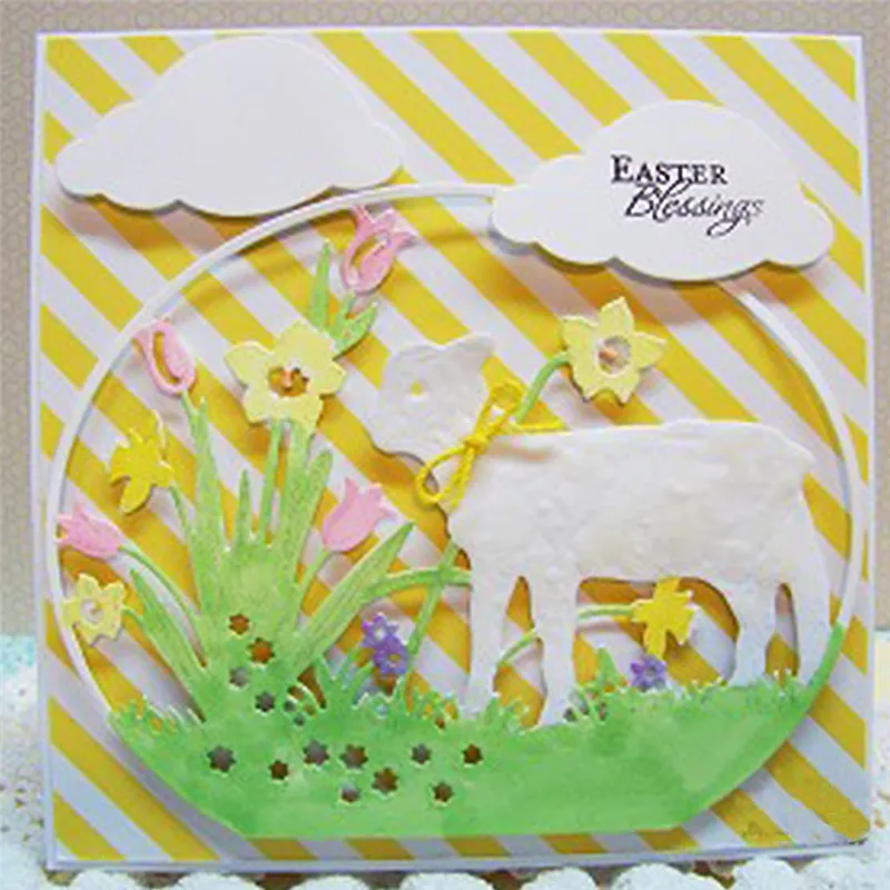 

Naifumodo Easter Lamb Metal Cutting Dies New 2019 for Dies Scrapbooking Card Making Embossing Stencil Crafts Dies Cut Decor