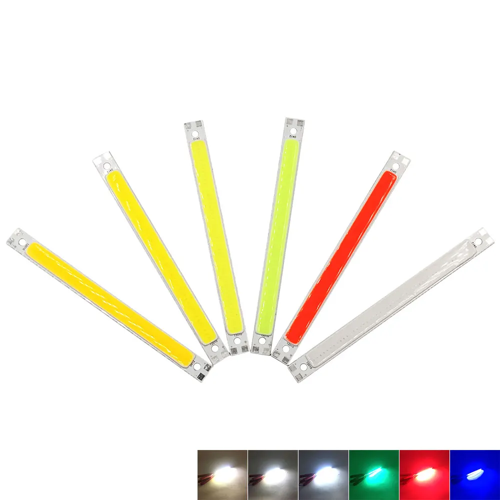 

10pcs 120*10mm LED COB Light Emitting Diode Strip 10W 12V LED Lighting Source for Car Lamps House Lights Decor Bulbs 4.72in 12CM