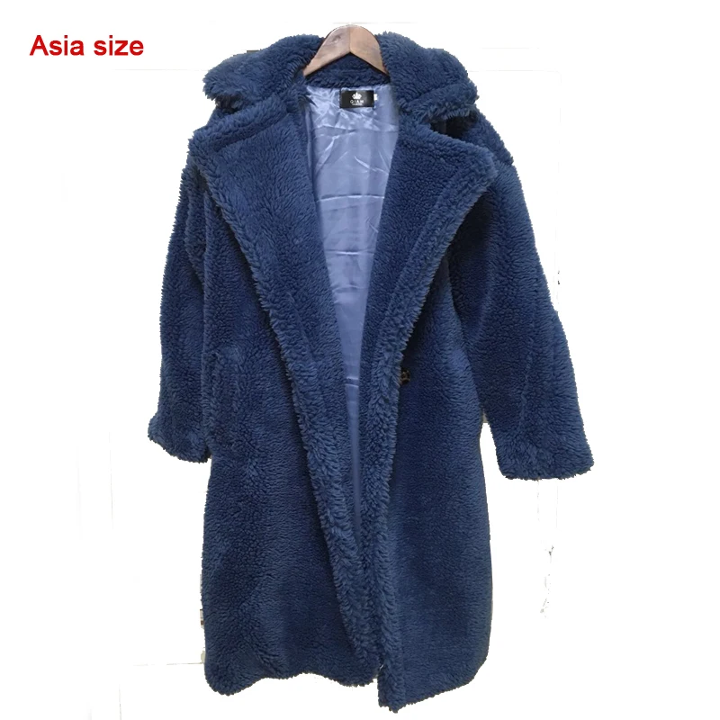 2018 new women winter warm coat faux fur long hair design warm protected female long fur coat fluffy 3 colors S-M size
