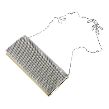 

TFTP Leather varnish Rabat set Evening bag purse wallet with Rhinestones for women girl gold