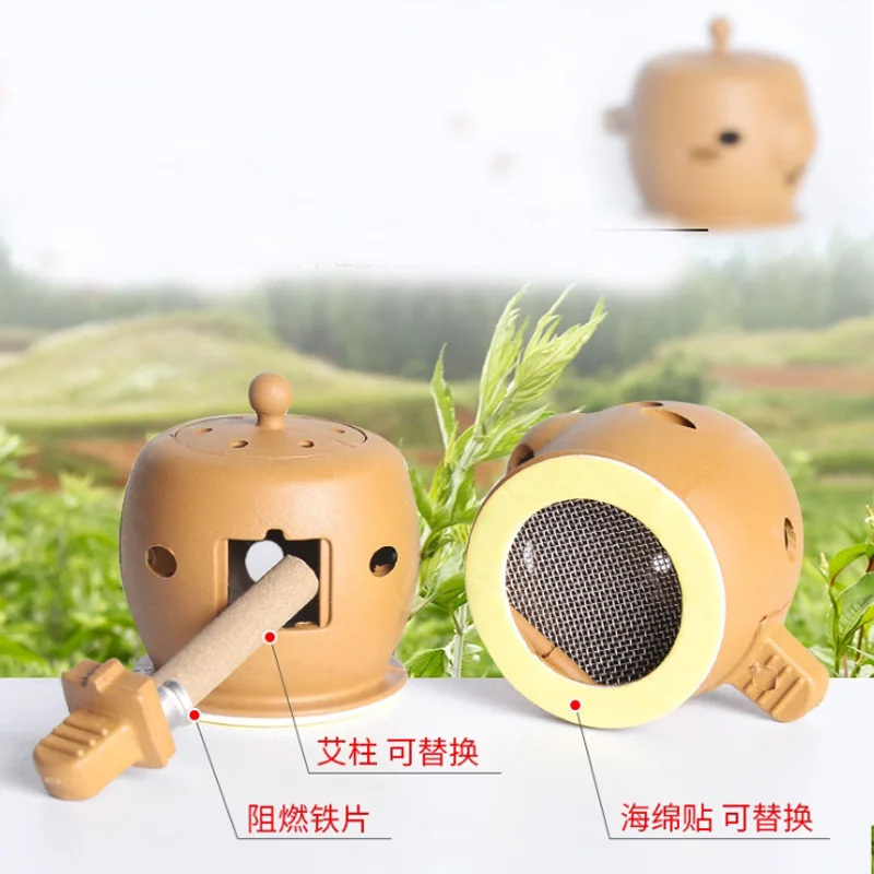 Moxa boxes 8 with 100pcs Moxibustion massage moxa and stickers
