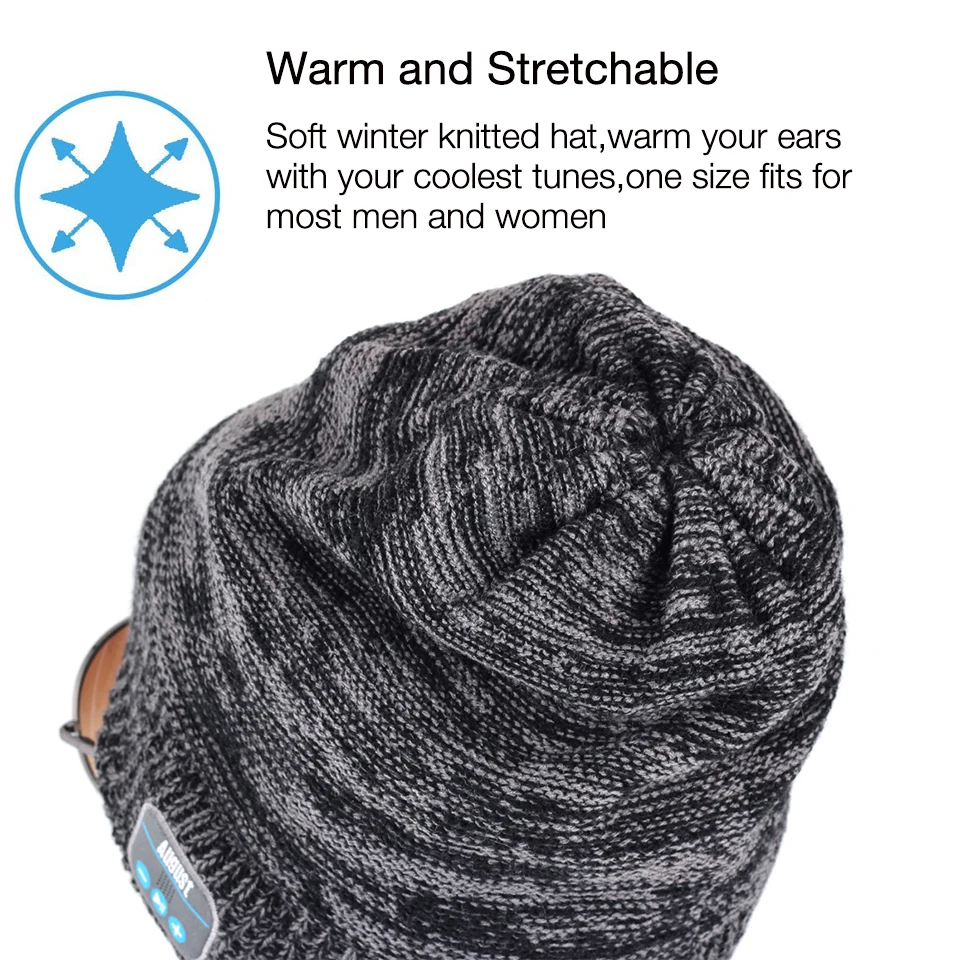 Warm and Stretchable Bluetooth Cap