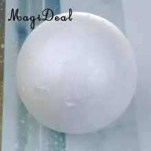 MagiDeal, nueva gran oferta, 10x7cm, artesanía de modelado blanco, Bola de espuma de poliestireno, esfera para decoraciones artesanales de Adornos de árbol de Navidad