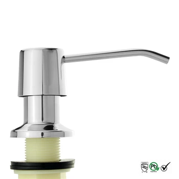 

Polish Finish 304 Stainless Steel Kitchen Sink Liquid Soap Dispenser Build In Hand Pump Bottle 17OZ(500ML)