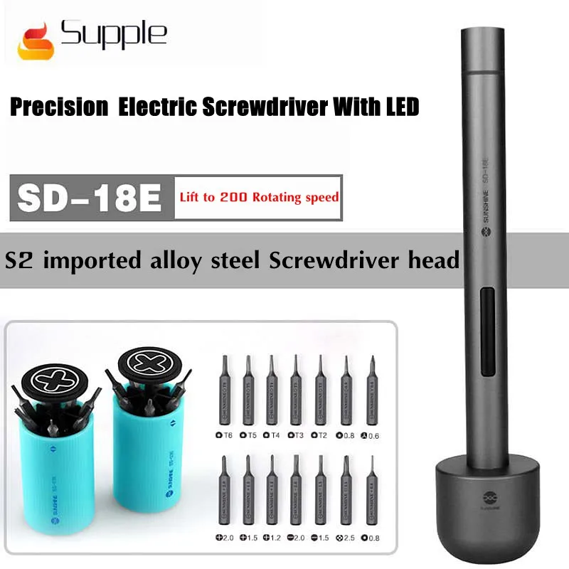 

Suppl Newest MINI Lithium Precision Electric Screwdriver With LED Lighting Repair tools for iPhone/iPad/Table/RC Toys/Camera