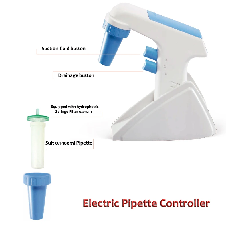 Лабораторный высокоемкий Электрический пипеточный контроллер насоса 0,1 мл-100 мл