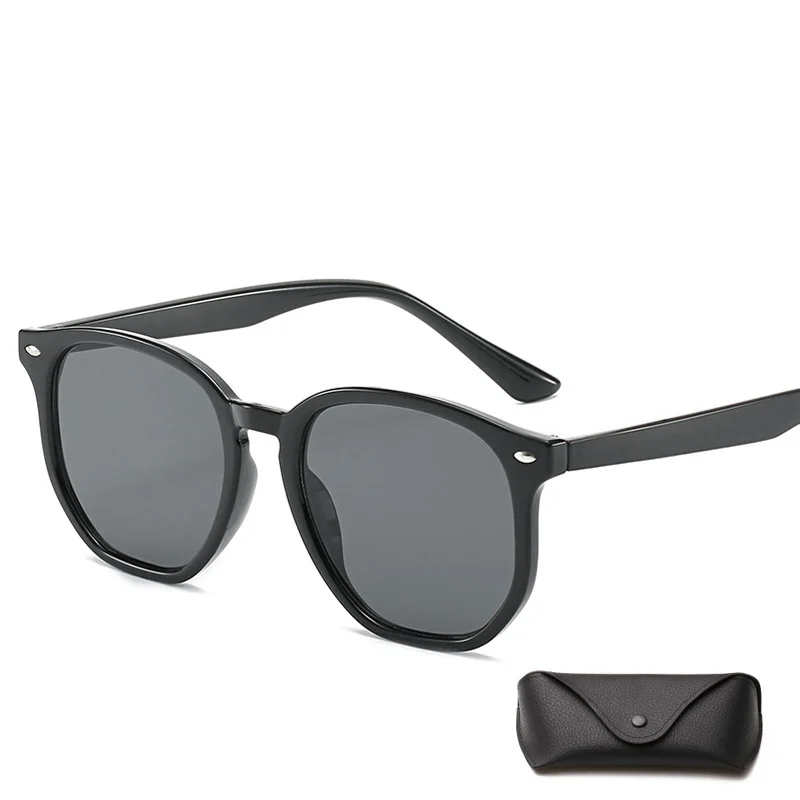 Новинка ray bann солнцезащитные очки для мужчин и женщин 4306 Highstreet шестигранные солнцезащитные очки для женщин кожаный чехол коробки черные зеленые очки