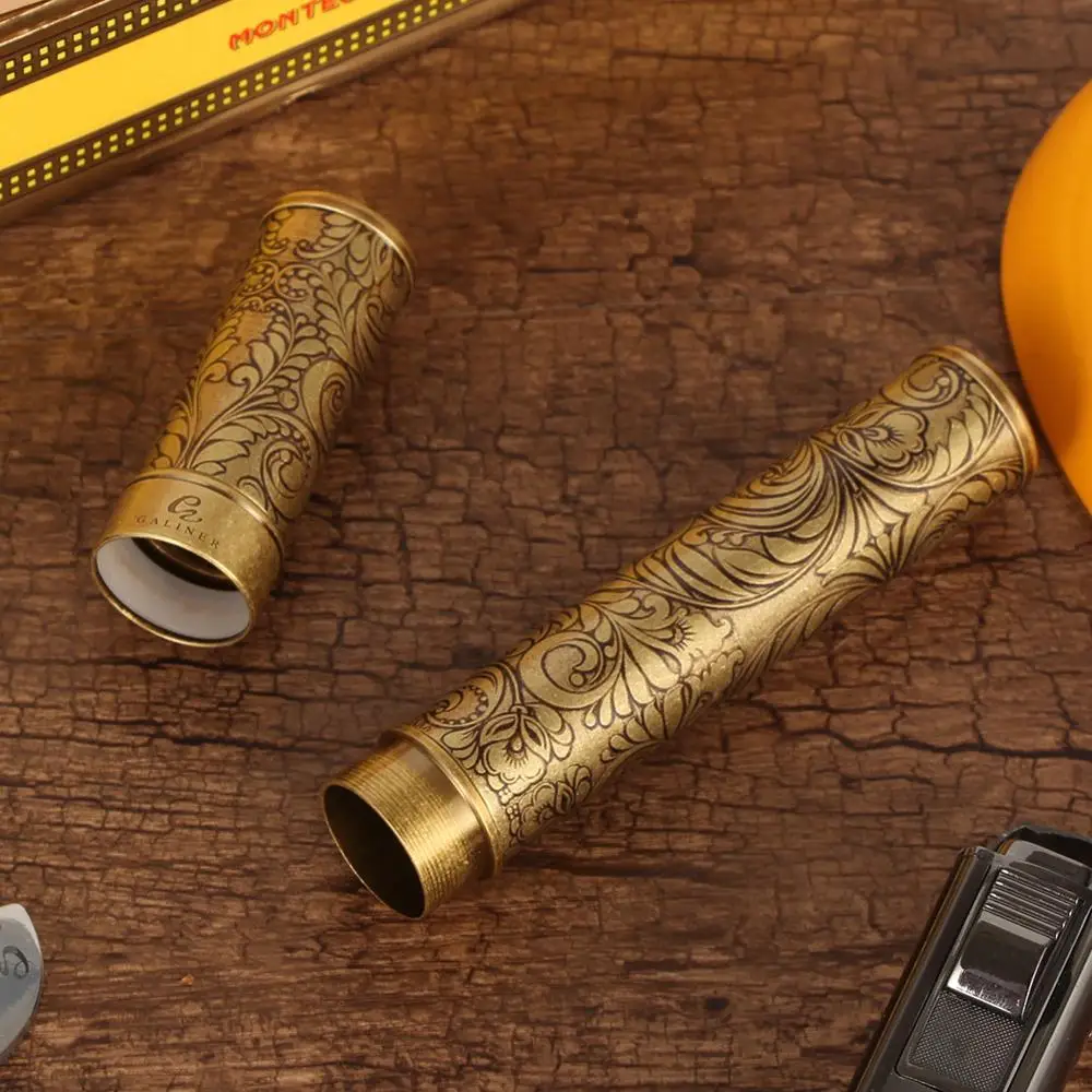 Портативная банка для сигар GALINER наружный держатель COHIBA|Аксессуары сигар| |