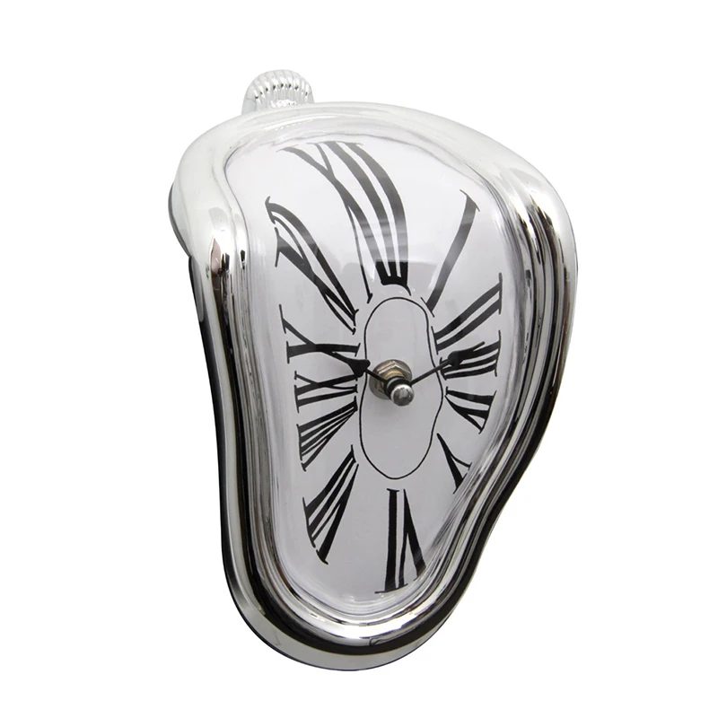 Novelty Desk Table Melting Clocks Right Angle Wall Bedside Alarm Modern Distorted Clock Novelty Desk Table Melting Clocks Right Angle Wall Bedside Alarm Modern Distorted Clock