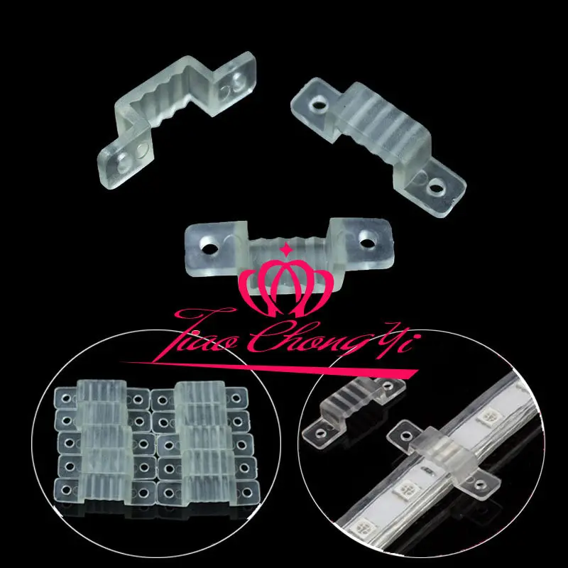 

10-500pcs 8mm 10mm 12mm Width LED Fixing Silicone Mounting Clips For LED Strip A