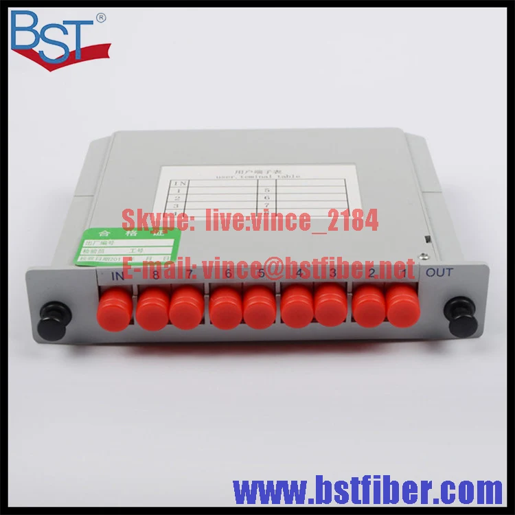1x8 LGX Box Cassette Card Inserting FC/UPC PLC splitter Module 1:8 8 Ports Fiber Optical Splitter | Мобильные телефоны и